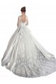 White Illusion Neck Long Sleeves A-Line Wedding Dress Townsville