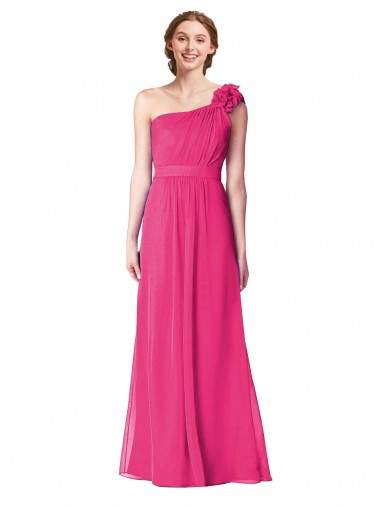 Azalea One Shoulder Sleeveless A-Line Bridesmaid Gown Townsville