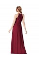 Burgundy Halter Neck Sleeveless A-Line Evening Gowns / Bridesmaid Dresses Townsville