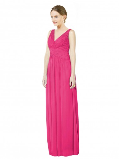 Azalea V-Neck Sleeveless V-Back A-Line Bridesmaid Dress Townsville