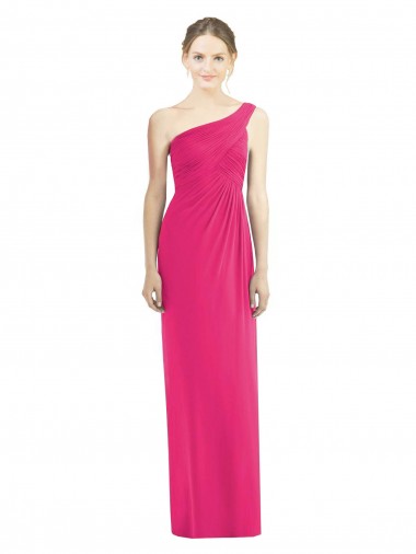 Azalea One Shoulder Sleeveless Sheath Bridesmaid Dress Townsville