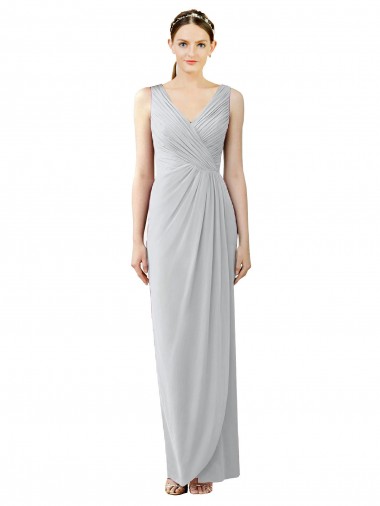 Frost V-Neck Sleeveless V-Back Sheath Bridesmaid Dress / Evening Dress Townsville