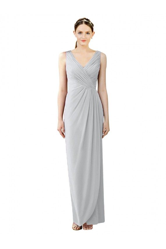 Frost V-Neck Sleeveless V-Back Sheath Bridesmaid Dress / Evening Dress Townsville