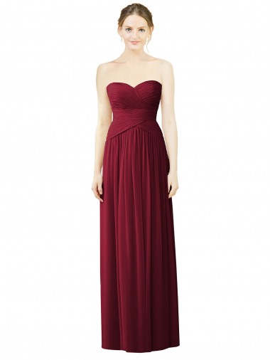 Burgundy Sweetheart Sleeveless A-Line Evening Dress / Bridesmaid Dress Townsville