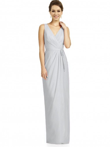 Frost V-Neck Sleeveless V-Back Sheath Bridesmaid Dress Townsville