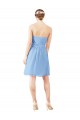 Periwinkle Strapless Sleeveless Open Back A-Line Bridesmaid Dress Townsville