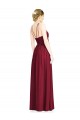 Burgundy Halter Neck Sleeveless Open Back A-Line Formal Dress / Bridesmaid Dress Townsville