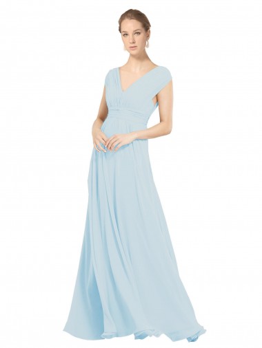 Sea Glass V-Neck Sleeveless A-Line Bridesmaid Dress Townsville