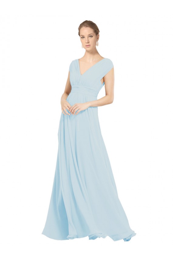 Sea Glass V-Neck Sleeveless A-Line Bridesmaid Dress Townsville