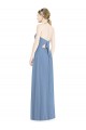 Dusty Blue Halter Neck Sleeveless Low Back A-Line Bridesmaid Dress Townsville