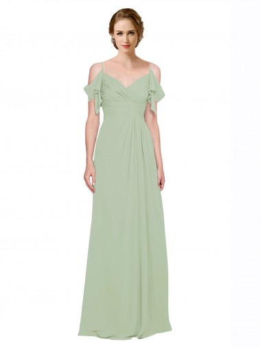 Smoke Green Sweetheart Sleeveless Low Back A-Line Bridesmaid Dress Townsville