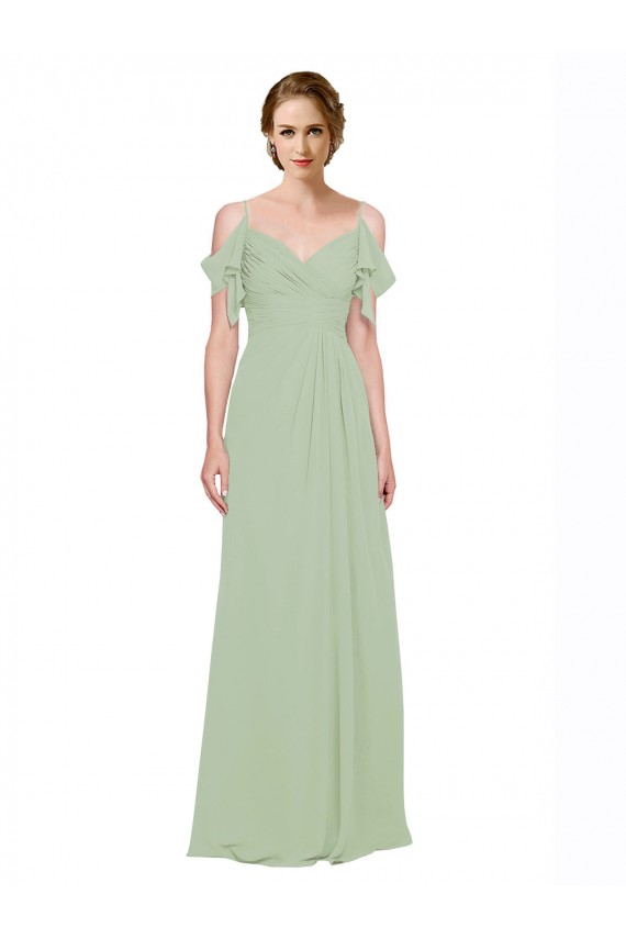 Smoke Green Sweetheart Sleeveless Low Back A-Line Bridesmaid Dress Townsville