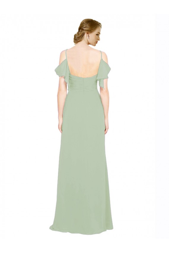 Smoke Green Sweetheart Sleeveless Low Back A-Line Bridesmaid Dress Townsville