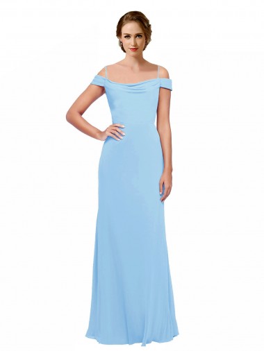 Periwinkle Spaghetti Straps Sleeveless A-Line Bridesmaid Dress Townsville