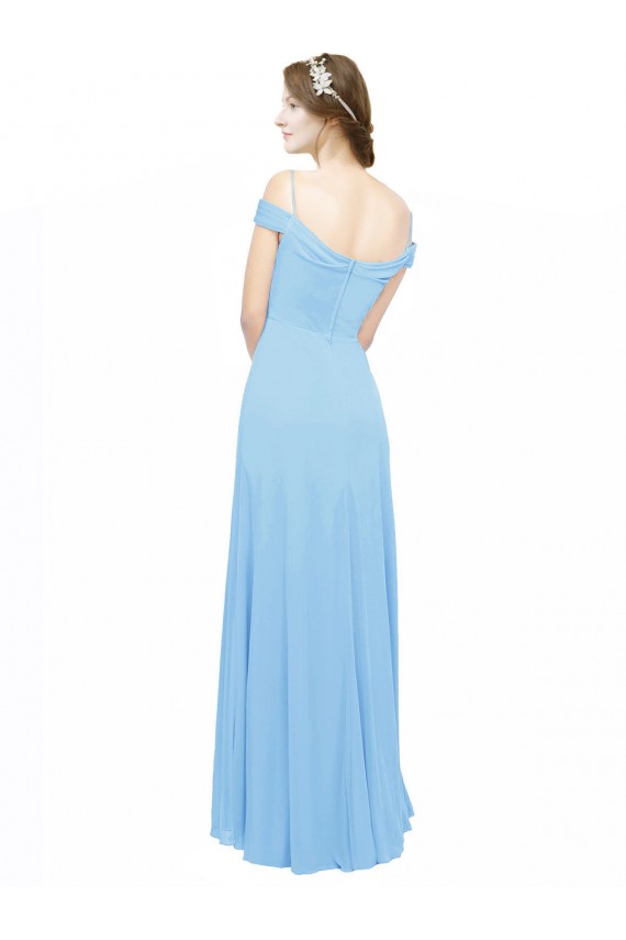 Periwinkle Spaghetti Straps Sleeveless A-Line Bridesmaid Dress Townsville