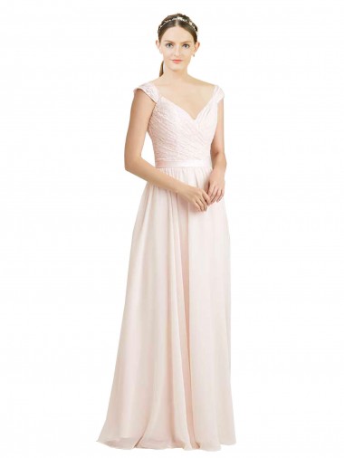 Cream Pink Sweetheart Sleeveless V-Back A-Line Bridesmaid Dress Townsville