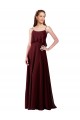 Burgundy Gold Spaghetti Straps Sleeveless A-Line Bridesmaid Gowns Townsville