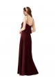 Burgundy Gold Spaghetti Straps Sleeveless A-Line Bridesmaid Gowns Townsville