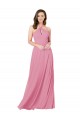 Skin Pink Halter Neck Sleeveless Keyhole Back A-Line Prom Dress / Bridesmaid Dress Townsville