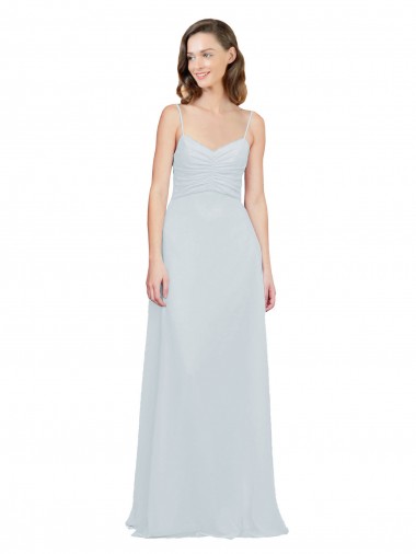 Frost Spaghetti Straps Sleeveless A-Line Bridesmaid Dress Townsville