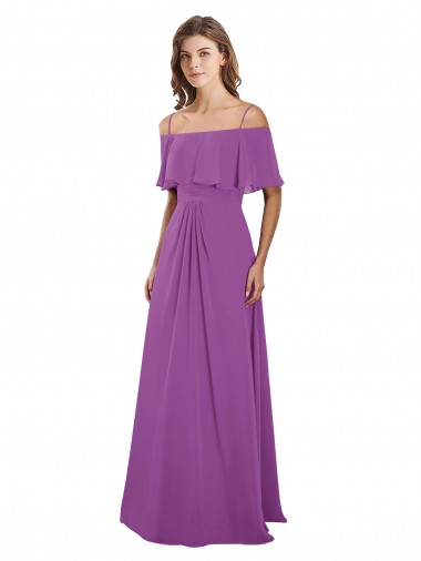 Dahlia Spaghetti Straps Flutter Sleeves A-Line Bridesmaid Dress Townsville