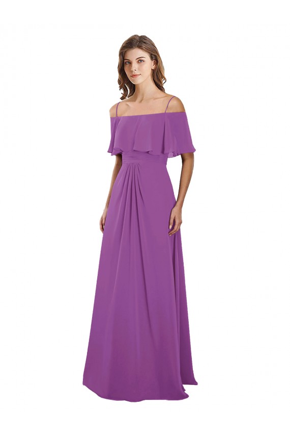 Dahlia Spaghetti Straps Flutter Sleeves A-Line Bridesmaid Dress Townsville