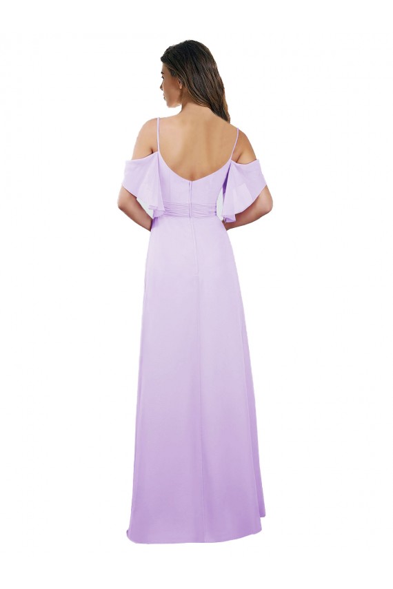 Lilac Sweetheart Cold Shoulder A-Line Formal Dress / Bridesmaid Dress Townsville