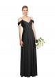 Black Spaghetti Straps Cold Shoulder A-Line Semi Formal Evening Dress / Bridesmaid Dress Townsville