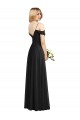 Black Spaghetti Straps Cold Shoulder A-Line Semi Formal Evening Dress / Bridesmaid Dress Townsville