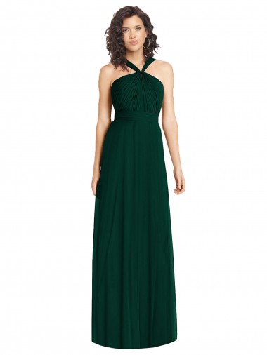 Ever Green Halter Neck Sleeveless A-Line Bridesmaid Dress Townsville