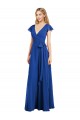 Royal Blue V-Neck Flutter Sleeves A-Line Bridesmaid Dress Townsville