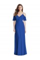 Royal Blue V-Neck Cold Shoulder V-Back Trumpet Semi Formal Evening Dress / Bridesmaid Dress Townsville