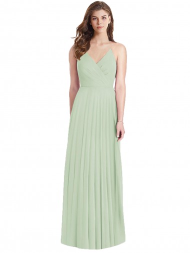 Sage V-Neck Cold Shoulder Trumpet Semi Formal Evening Dress / Bridesmaid Dress Townsville