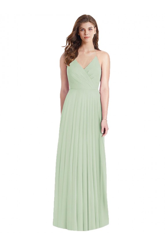 Sage V-Neck Cold Shoulder Trumpet Semi Formal Evening Dress / Bridesmaid Dress Townsville