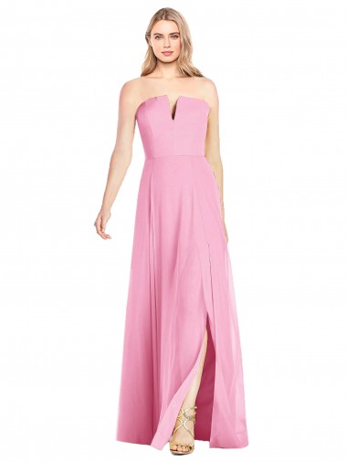 Hot Pink Strapless Sleeveless Trumpet Semi Formal Evening Dress / Bridesmaid Dress Townsville