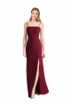 Burgundy Spaghetti Straps Sleeveless Tie Back Trumpet Bridesmaid Dress Townsville