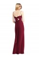 Burgundy Spaghetti Straps Sleeveless Tie Back Trumpet Bridesmaid Dress Townsville