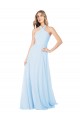 Light Sky Blue High Neck Sleeveless A-Line Bridesmaid Dress / Evening Gowns Townsville