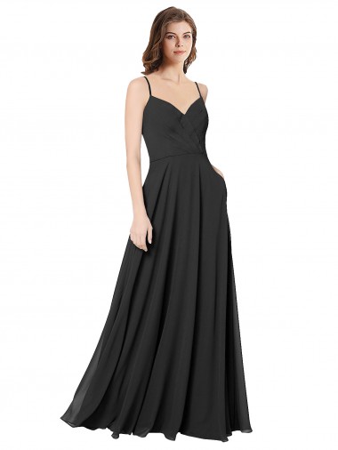 Black Sweetheart Sleeveless Open Back A-Line Formal Dress / Bridesmaid Dress Townsville