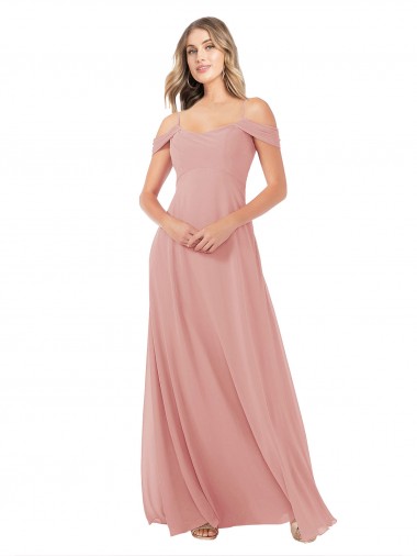 Bliss Pink Scoop Neck Sleeveless A-Line Bridal Party Dress Townsville