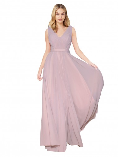 Primrose High Neck Sleeveless V-Back A-Line Formal Evening Gown / Prom Dress / Bridesmaid Dress Townsville