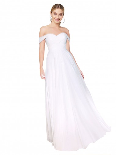 White High Neck Sleeveless A-Line Formal Evening Gown / Prom Dress / Bridesmaid Dress Townsville