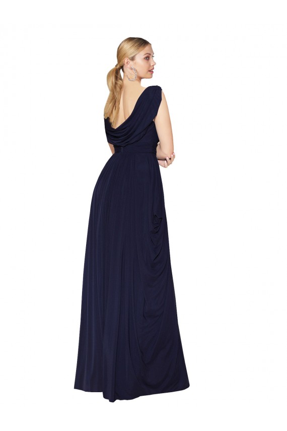 Dark Navy High Neck Sleeveless A-Line Formal Evening Gown / Prom Dress / Bridesmaid Dress Townsville