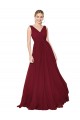 Burgundy High Neck Sleeveless V-Back A-Line Formal Dress / Bridesmaid Dress Townsville