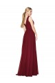 Burgundy High Neck Sleeveless V-Back A-Line Formal Dress / Bridesmaid Dress Townsville