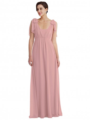 Dusty Pink Halter Neck Sleeveless A-Line Semi Formal Evening Dress / Bridesmaid Dress Townsville