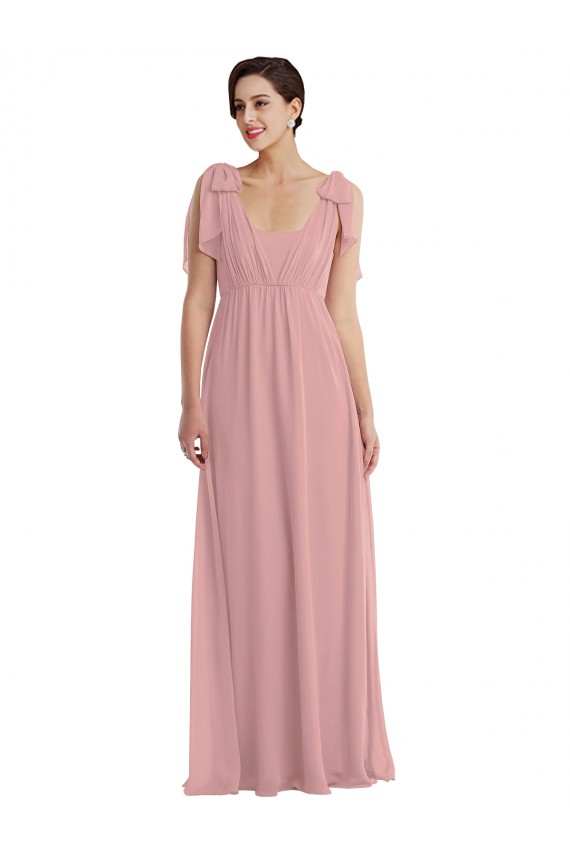 Dusty Pink Halter Neck Sleeveless A-Line Semi Formal Evening Dress / Bridesmaid Dress Townsville