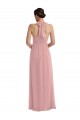 Dusty Pink Halter Neck Sleeveless A-Line Semi Formal Evening Dress / Bridesmaid Dress Townsville