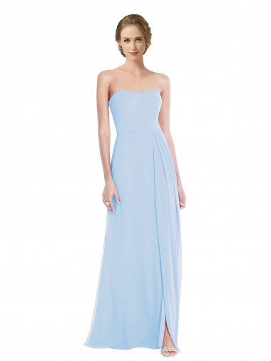 Light Sky Blue Sweetheart Sleeveless A-Line Formal Dress / Bridesmaid Dress Townsville