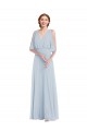 Sea Glass V-Neck Half Sleeves A-Line Evening Gown / Bridesmaid Dress Townsville